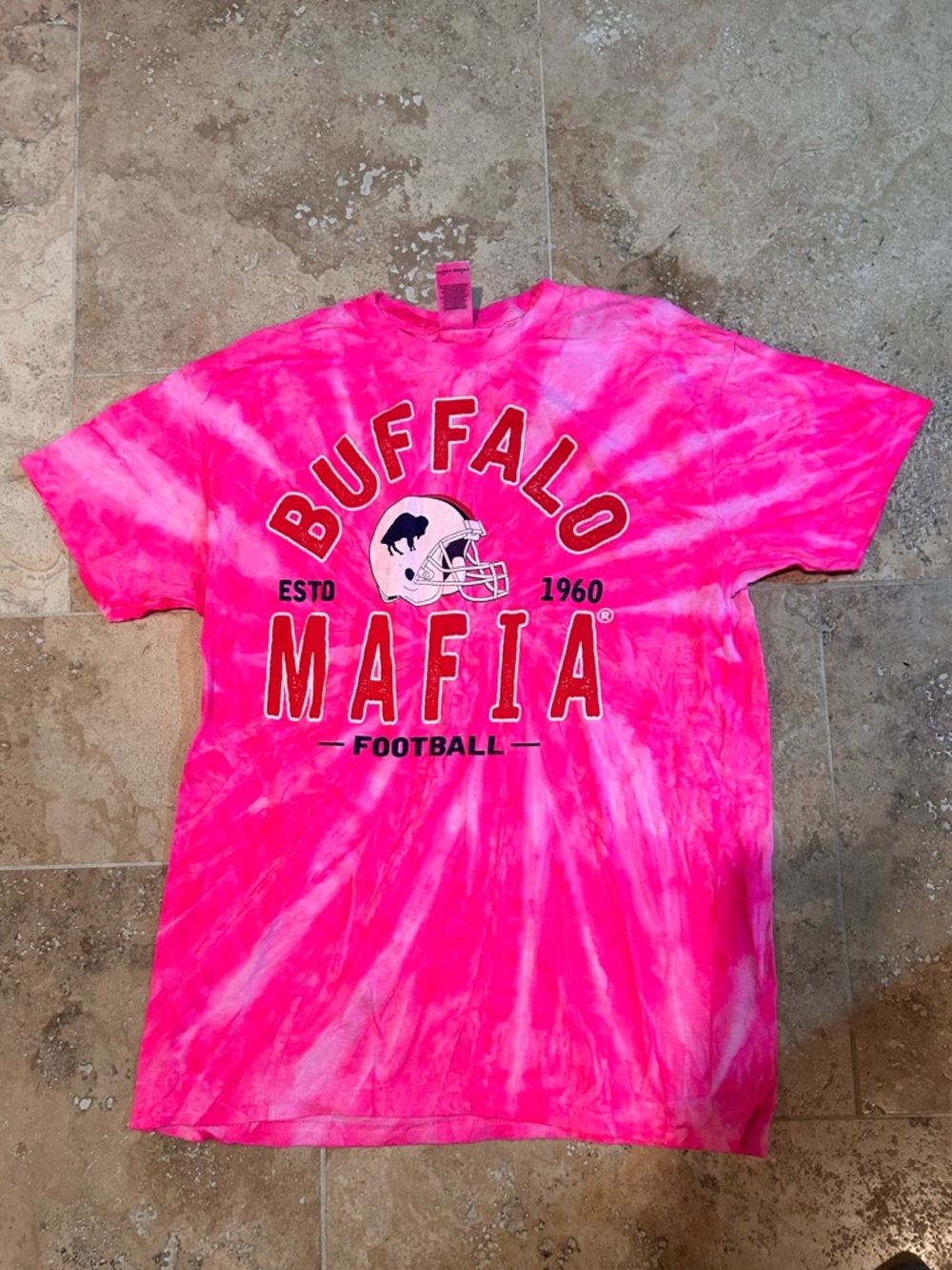 Bills Mafia Pink Tie-Dye Short Sleeve Tee